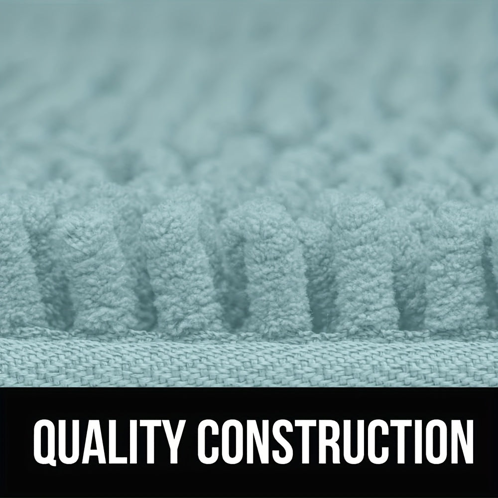 2pcs Extra Thick Chenille Bath Rugs Set for Bathroom Non Slip, Soft Plush Shaggy Bath Mats for Bathroom Floor, Ultra Soft Washable Dry Fast Water Absorbent Bedroom Area Rugs Kitchen Rugs Non Skid, Floor Indoor Mats Rugs for Entryway\u002FLiving Room