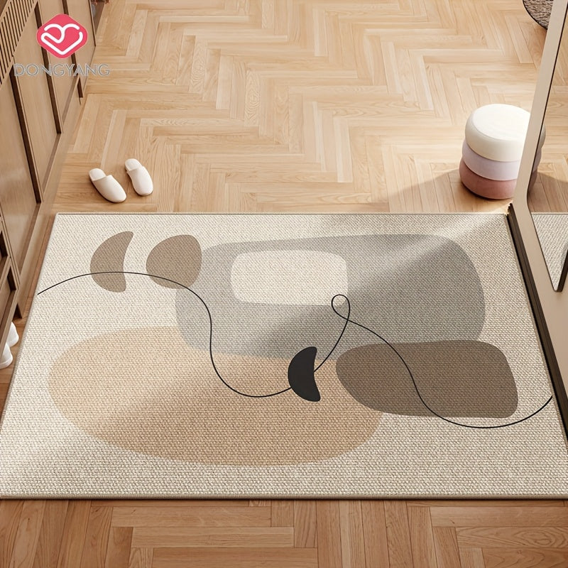 1pc Nordic Style Dongyang Brand Entrance Mat - Water Absorbing, Anti-Slip, Soft & Comfortable for Doorways, Corridors, Bedrooms, Kitchens, Laundry Rooms, Home Decoration Floor Mats