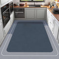 Kitchen floor mat fully covered with anti slip home diatomaceous earth carpet can be wiped absorbent oil absorbing dirt resistant soft cushion, bathroom mat