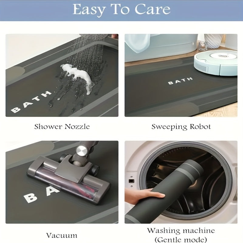 2pcs Thickened Kitchen Floor Mat Set | Anti-slip, Water-absorbent, Door Mat, Wipeable, No-wash Carpet - Suitable For Kitchen, Bathroom, Bedroom, Entrance, Quick-drying And Convenient, The Best Gift