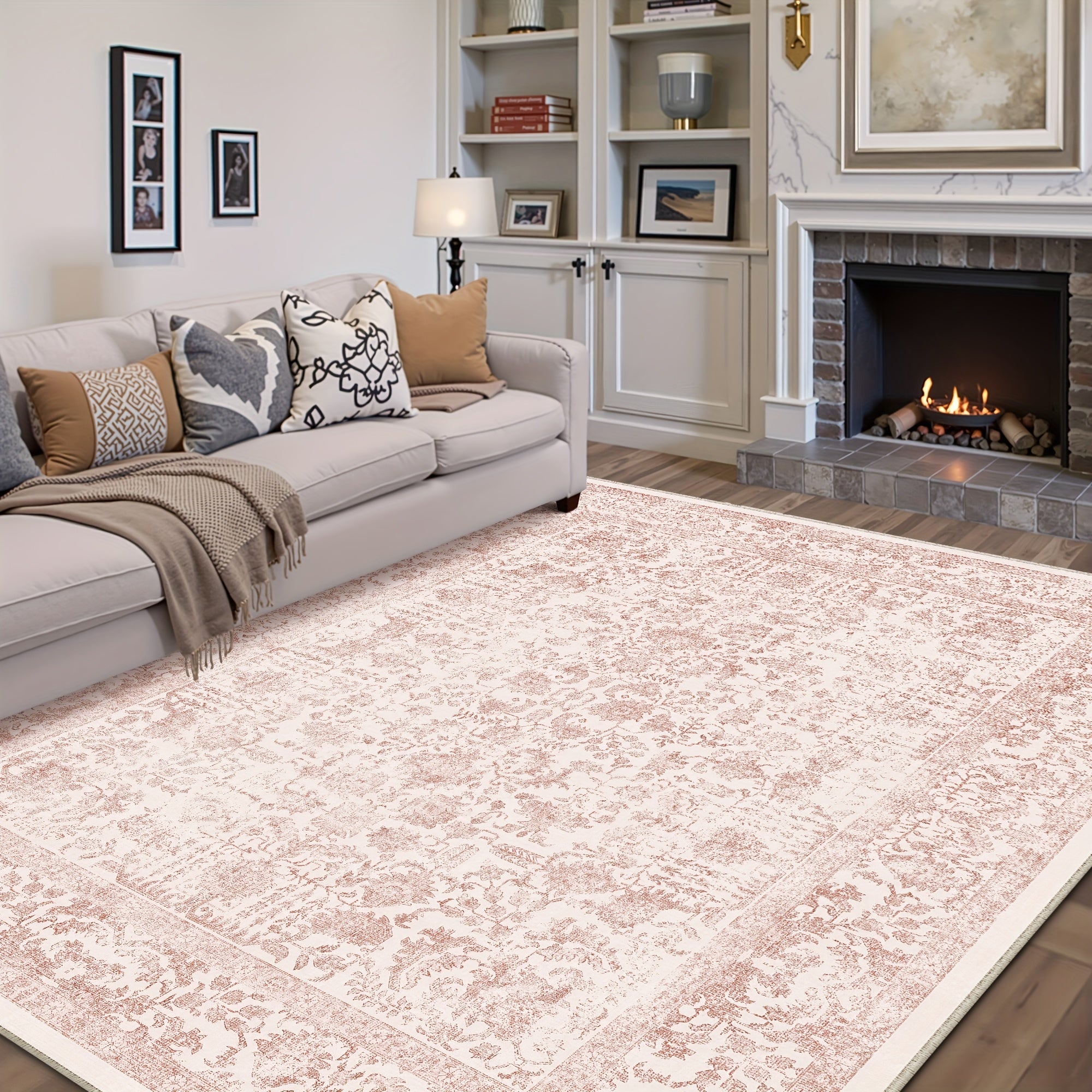 LANPULUX Thickened Anti-Slip Faux Wool Mat - Paisley Pattern, Machine Washable, Rubber Backing, Multi-Size Options for Living Room, Bedroom, Hallway - Elegant Home Decor, Bedroom Mat | Paisley Pattern Mat | Durable Mat, Rugs for Living Room