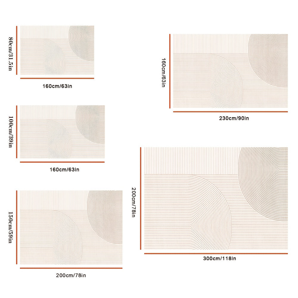 Fluffy 850g\u002Fm² Machine Washable Design Area Mat, Soft Multi-Size Options for Indoor Flooring - Warm and Cozy Living Spaces with Vintage Home Decor, Perfect for Living Room or Dining Room