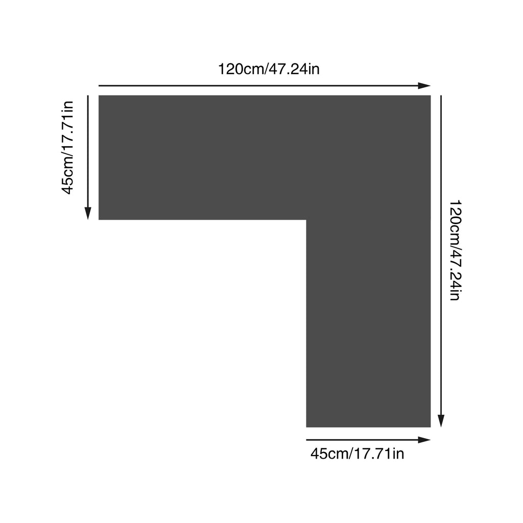 1pc L-Shaped Non-Slip Mat for Bathroom And Kitchen, Highly Absorbent Kitchen Mat, Rounded Corner Design, Available in Green\u002FBlue\u002FBlack-Gray, Washable And Easy to Clean Shower Mat, Suitable for Bathtubs, Sinks, And Stove Areas