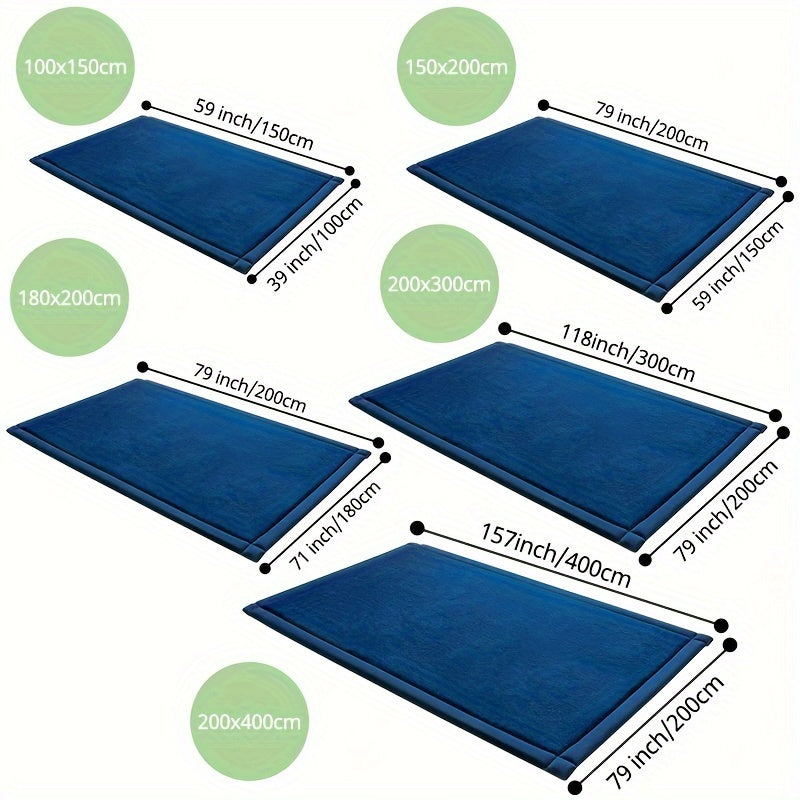 One Piece of Japanese Tatami Rug, Coral Velvet Area Rug, Baby Play Mat for The Floor, 1.18 inch Thick Crawling Rug, Padded Foam Rug Suitable for Playroom, Playpen, Nursery, Living Room, And Yoga