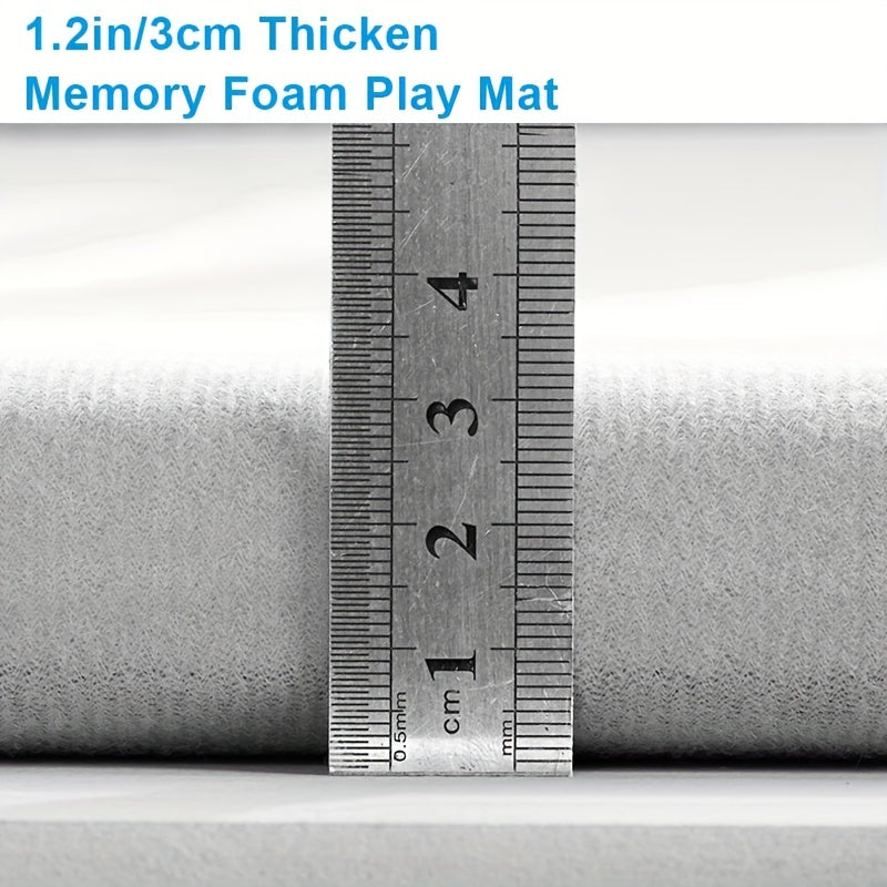 One Piece of Japanese Tatami Rug, Coral Velvet Area Rug, Baby Play Mat for The Floor, 1.18 inch Thick Crawling Rug, Padded Foam Rug Suitable for Playroom, Playpen, Nursery, Living Room, And Yoga