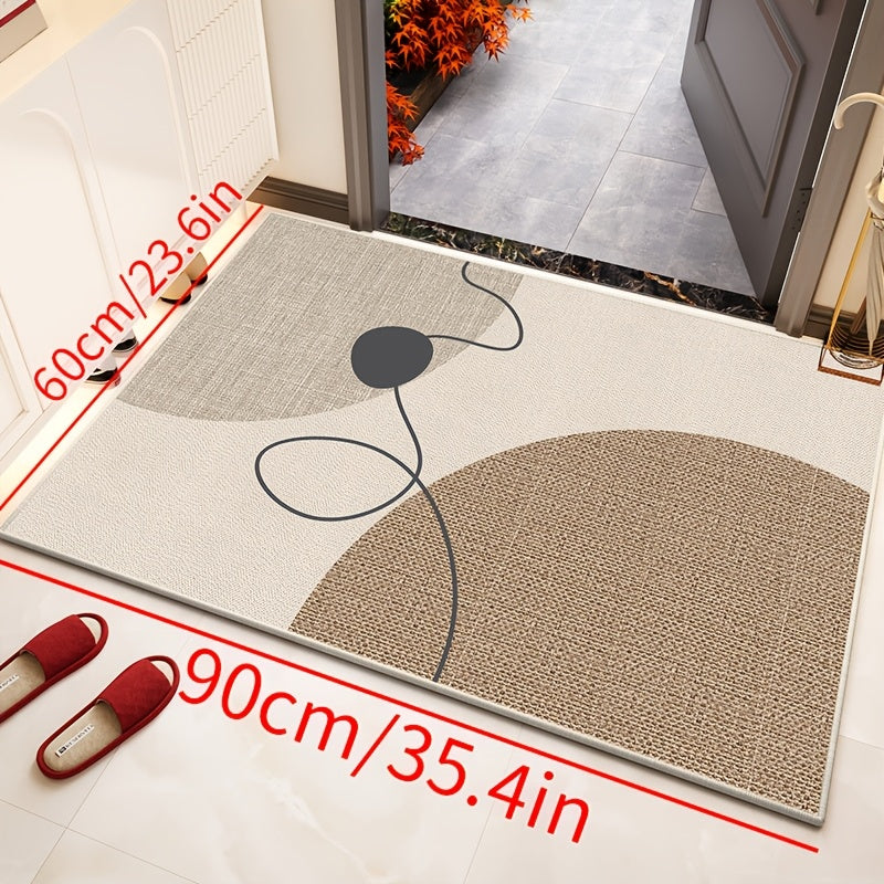 1pc Nordic Style Dongyang Brand Entrance Mat - Water Absorbing, Anti-Slip, Soft & Comfortable for Doorways, Corridors, Bedrooms, Kitchens, Laundry Rooms, Home Decoration Floor Mats