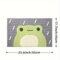 1pc DAJIANG Non-Slip Bath Rug Mat with Cute Frog - Soft Absorbent Thick Bath Mat Suitable for Bathroom Floor, Shower, Bathtub - Machine Washable Christmas Gift ()
