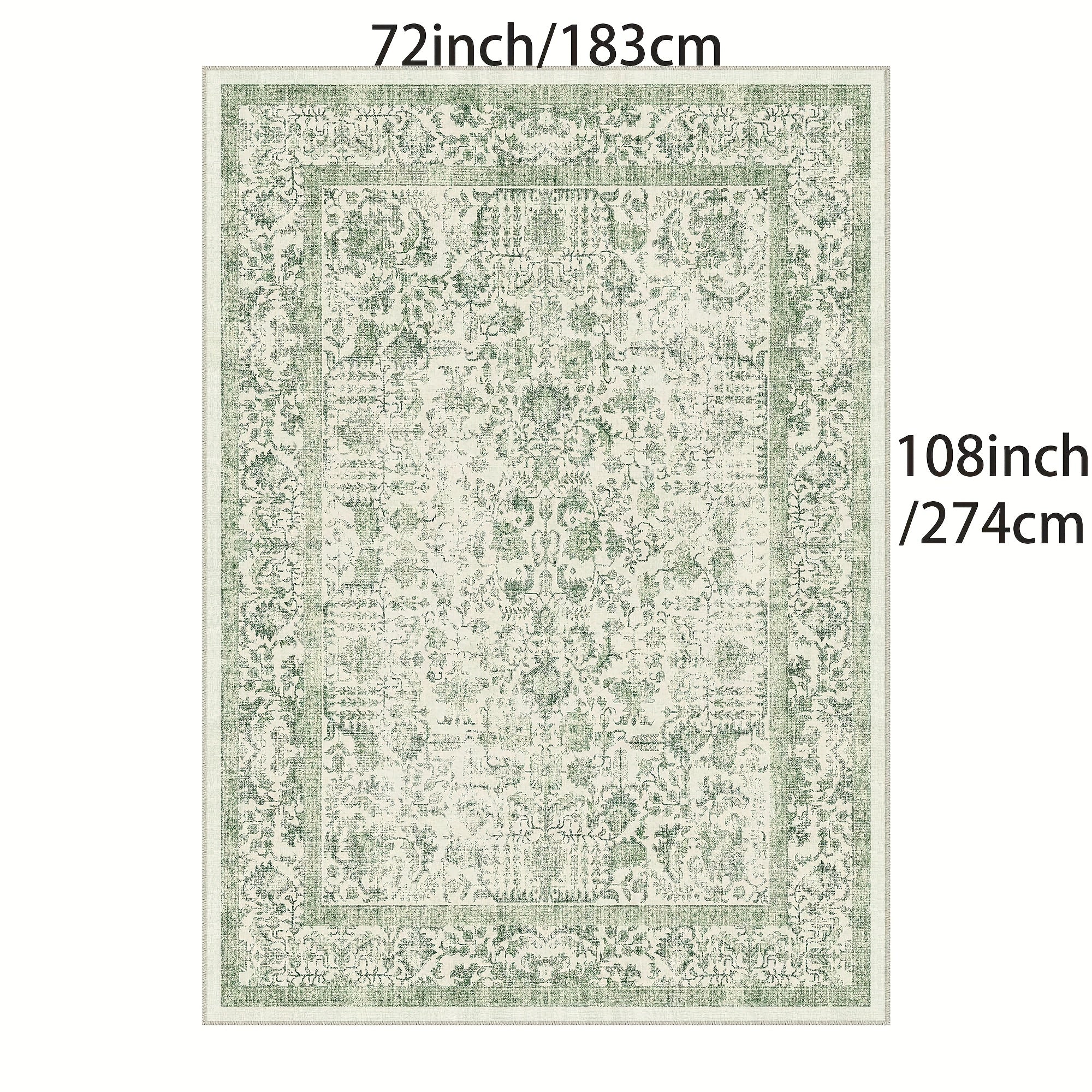 LANPULUX Thickened Anti-Slip Faux Wool Mat - Paisley Pattern, Machine Washable, Rubber Backing, Multi-Size Options for Living Room, Bedroom, Hallway - Elegant Home Decor, Bedroom Mat | Paisley Pattern Mat | Durable Mat, Rugs for Living Room