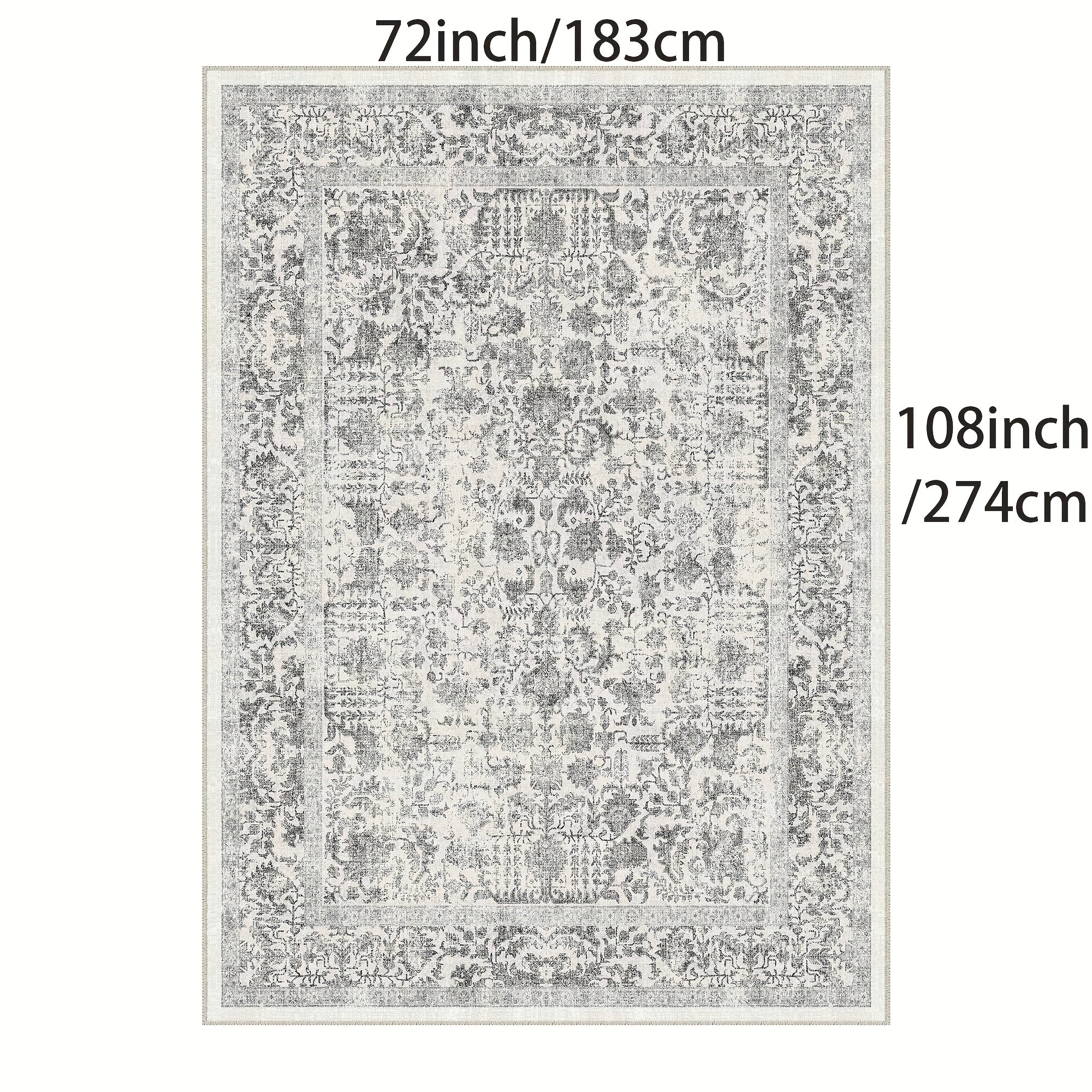 LANPULUX Thickened Anti-Slip Faux Wool Mat - Paisley Pattern, Machine Washable, Rubber Backing, Multi-Size Options for Living Room, Bedroom, Hallway - Elegant Home Decor, Bedroom Mat | Paisley Pattern Mat | Durable Mat, Rugs for Living Room