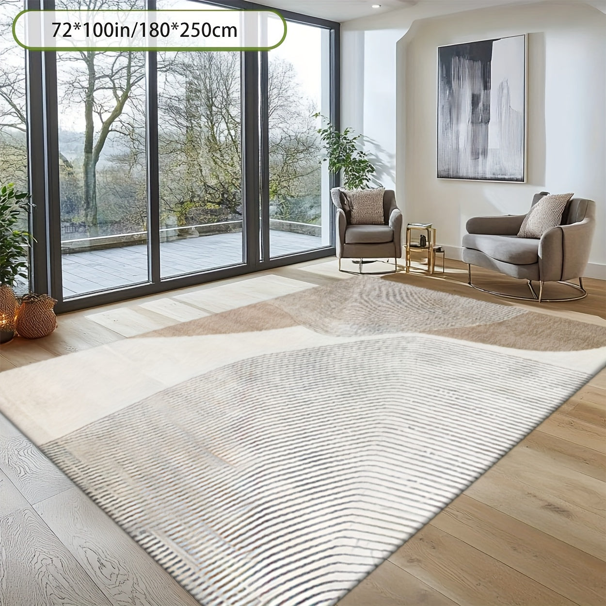 2D Digital Printing Mat, Home Decor Aesthetics. Available in Various Sizes for Large And Small Rugs, Suitable for Living Rooms, Bedrooms, Balconies, Entryways, Offices, Hotels, Cafes, Guesthouses, And Cottages. Soft, Non-Shedding, And Pet-Friendly.