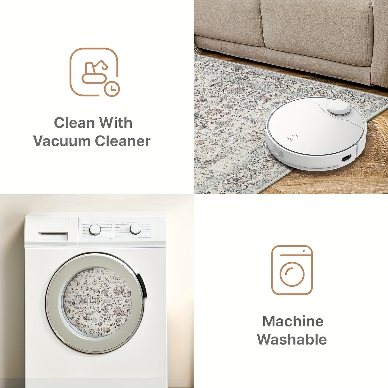 LANPULUX Thickened Anti-Slip Faux Wool Mat - Paisley Pattern, Machine Washable, Rubber Backing, Multi-Size Options for Living Room, Bedroom, Hallway - Elegant Home Decor, Bedroom Mat | Paisley Pattern Mat | Durable Mat, Rugs for Living Room