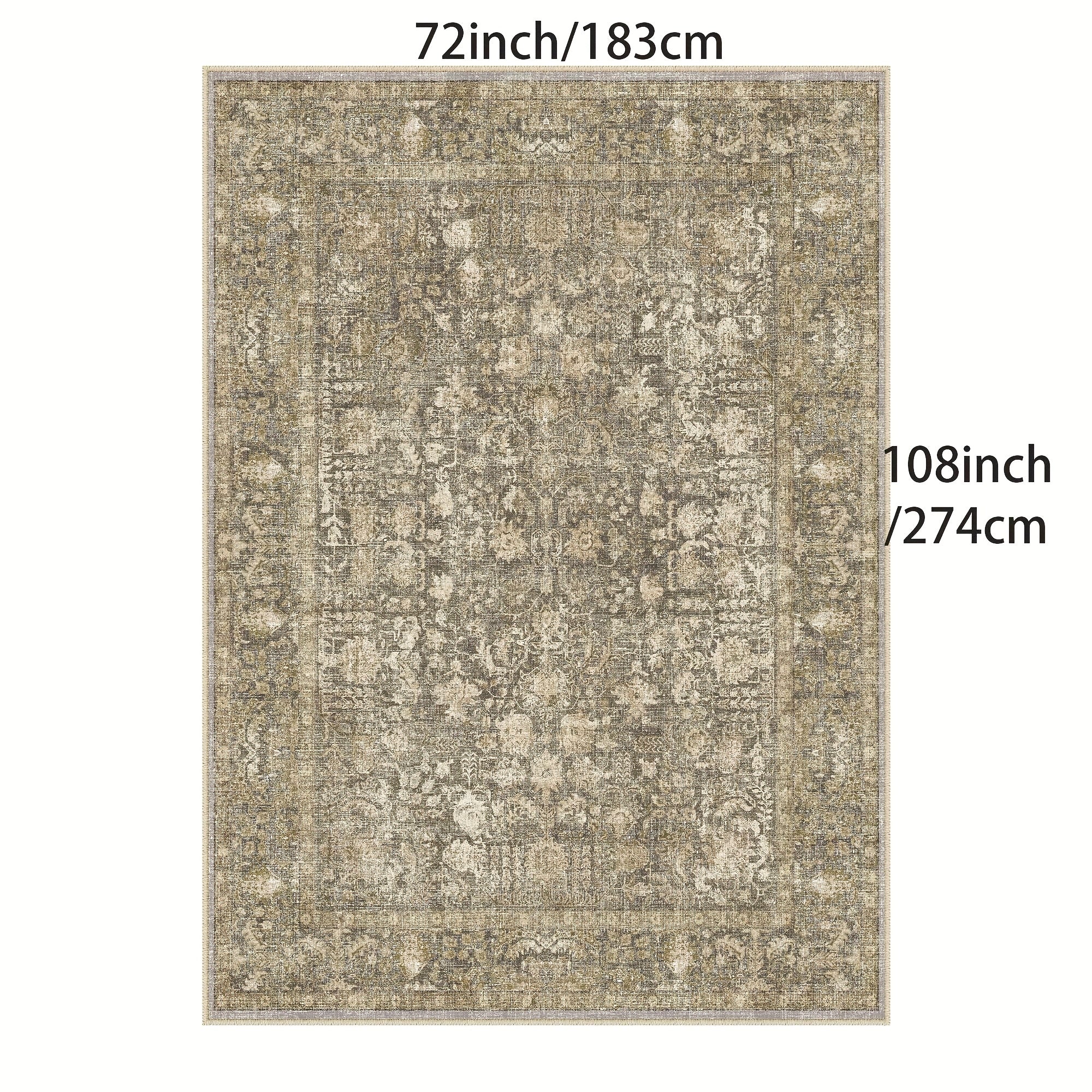 LANPULUX Thickened Anti-Slip Faux Wool Mat - Paisley Pattern, Machine Washable, Rubber Backing, Multi-Size Options for Living Room, Bedroom, Hallway - Elegant Home Decor, Bedroom Mat | Paisley Pattern Mat | Durable Mat, Rugs for Living Room