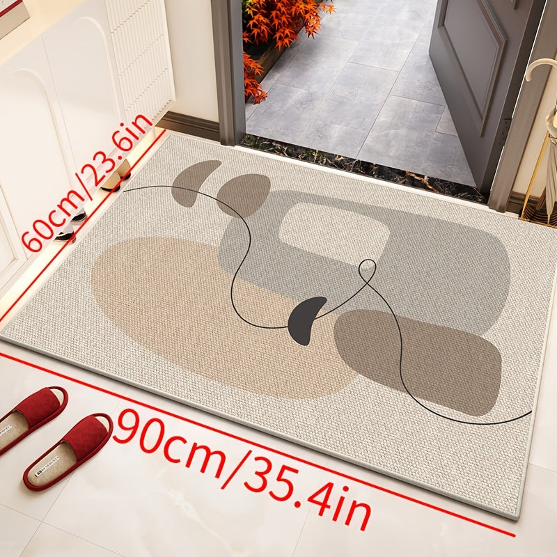 1pc Nordic Style Dongyang Brand Entrance Mat - Water Absorbing, Anti-Slip, Soft & Comfortable for Doorways, Corridors, Bedrooms, Kitchens, Laundry Rooms, Home Decoration Floor Mats