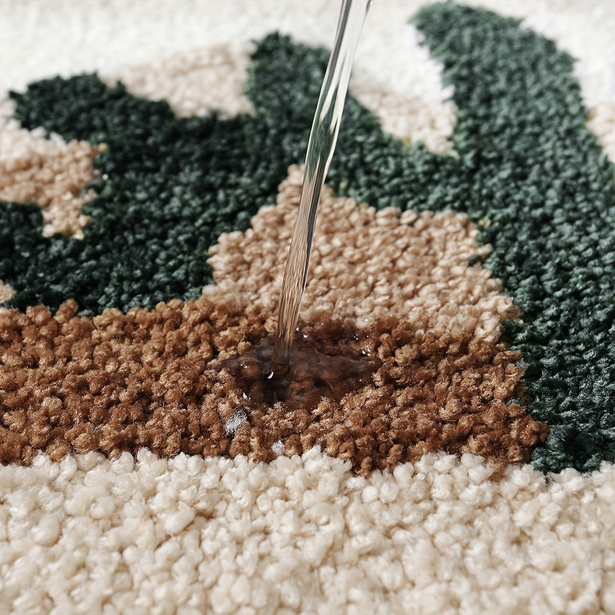 1pc DAJIANG Bath Mat Suitable for Bathroom Floor - Soft Absorbent Non-Slip Shower Rug with Desert Pattern, Thick Cushioned TPR Backing, Machine Washable Bath for Bathtub, Shower, Toilet, Ideal for & (Ideal for small spaces)