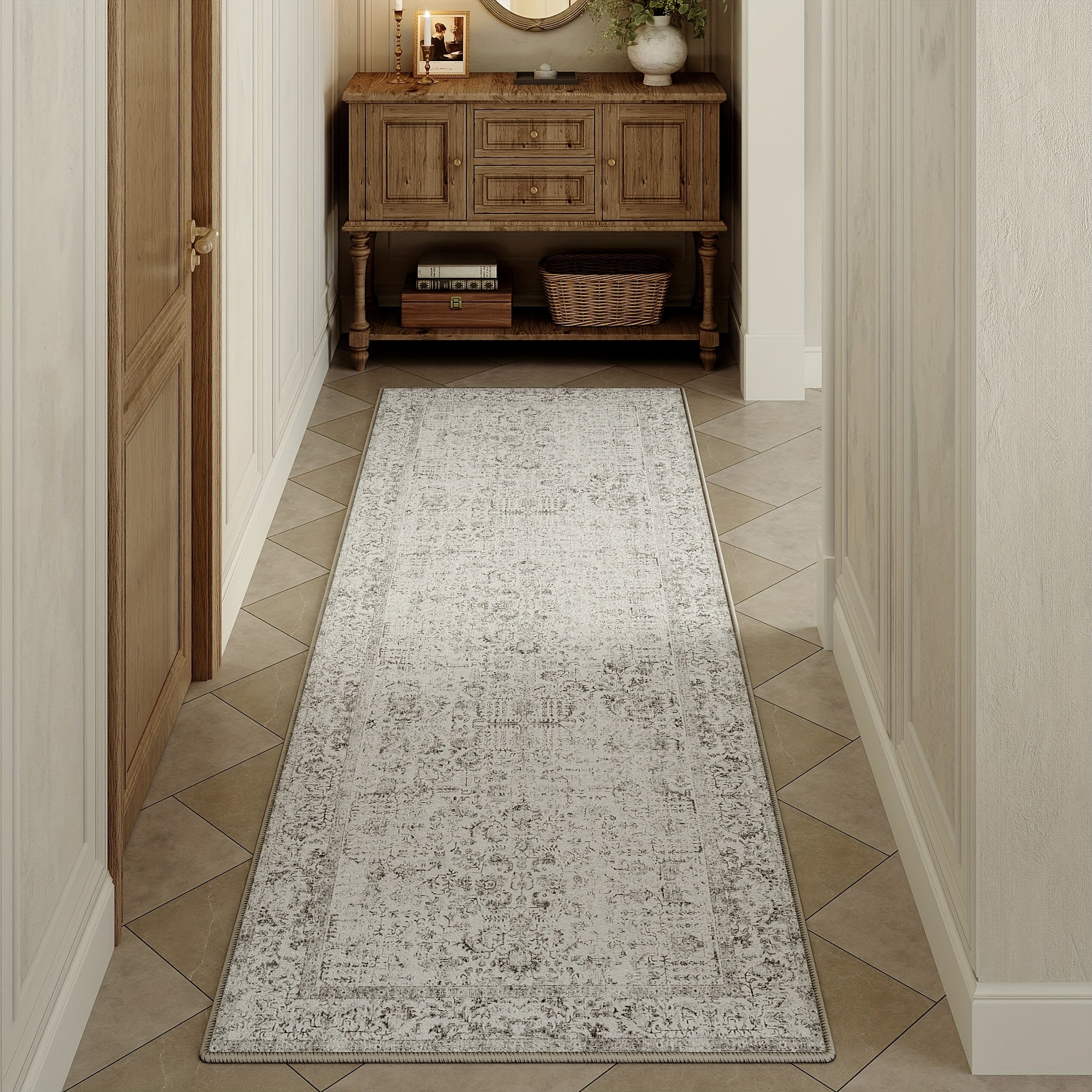 LANPULUX Thickened Anti-Slip Faux Wool Mat - Paisley Pattern, Machine Washable, Rubber Backing, Multi-Size Options for Living Room, Bedroom, Hallway - Elegant Home Decor, Bedroom Mat | Paisley Pattern Mat | Durable Mat, Rugs for Living Room