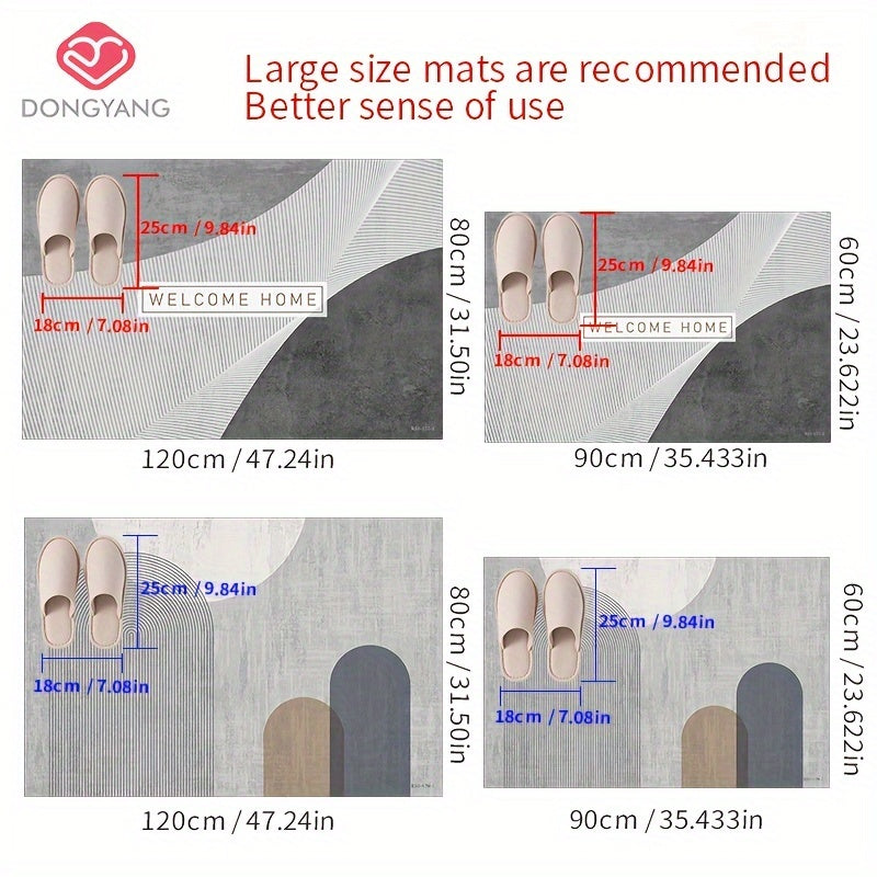 1pc of Dongyang brand bathroom entrance decorative floor mat, absorbent and non slip bathroom carpet, suitable for living room, bedroom, kitchen, bathroom, corridor, easy to clean, wear-resistant and cooling resistant carpet
