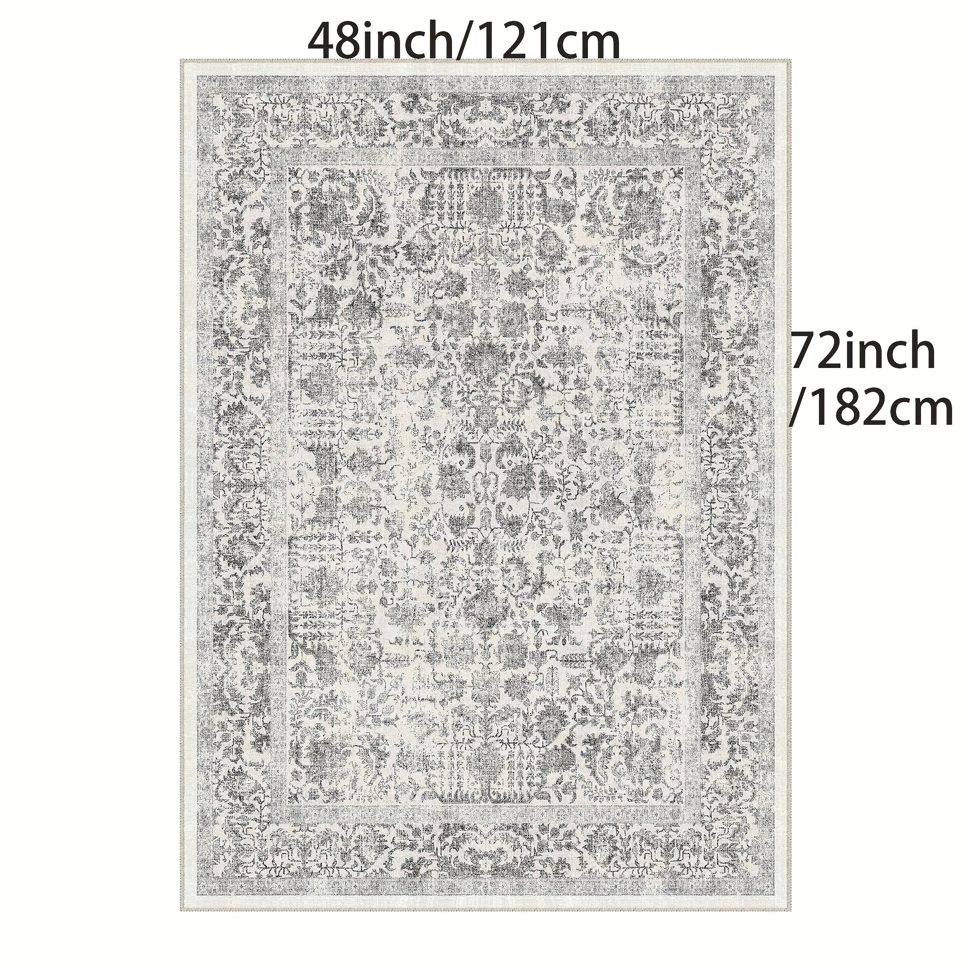 LANPULUX Thickened Anti-Slip Faux Wool Mat - Paisley Pattern, Machine Washable, Rubber Backing, Multi-Size Options for Living Room, Bedroom, Hallway - Elegant Home Decor, Bedroom Mat | Paisley Pattern Mat | Durable Mat, Rugs for Living Room