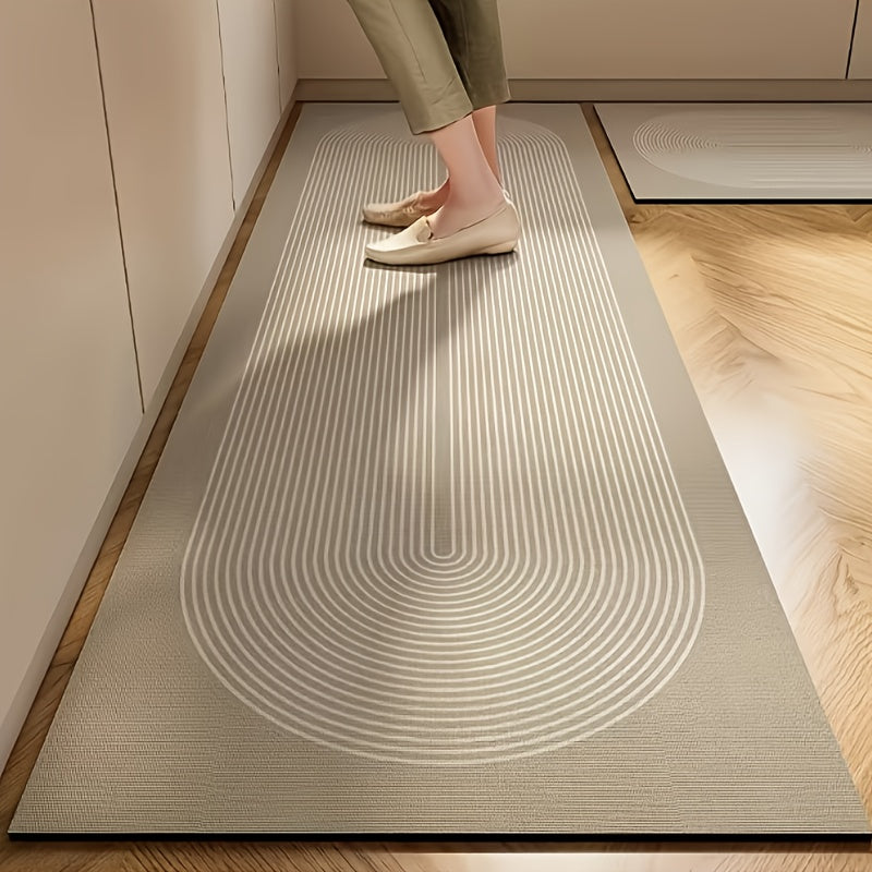 2pcs Thickened Kitchen Floor Mat Set | Anti-slip, Water-absorbent, Door Mat, Wipeable, No-wash Carpet - Suitable For Kitchen, Bathroom, Bedroom, Entrance, Quick-drying And Convenient, The Best Gift