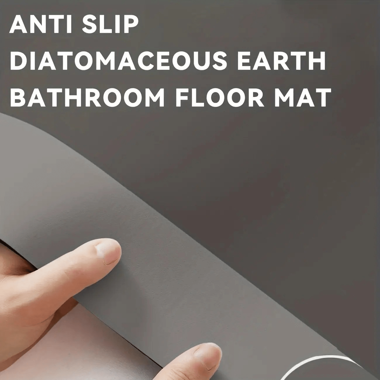 1pc L-Shaped Non-Slip Mat for Bathroom And Kitchen, Highly Absorbent Kitchen Mat, Rounded Corner Design, Available in Green\u002FBlue\u002FBlack-Gray, Washable And Easy to Clean Shower Mat, Suitable for Bathtubs, Sinks, And Stove Areas