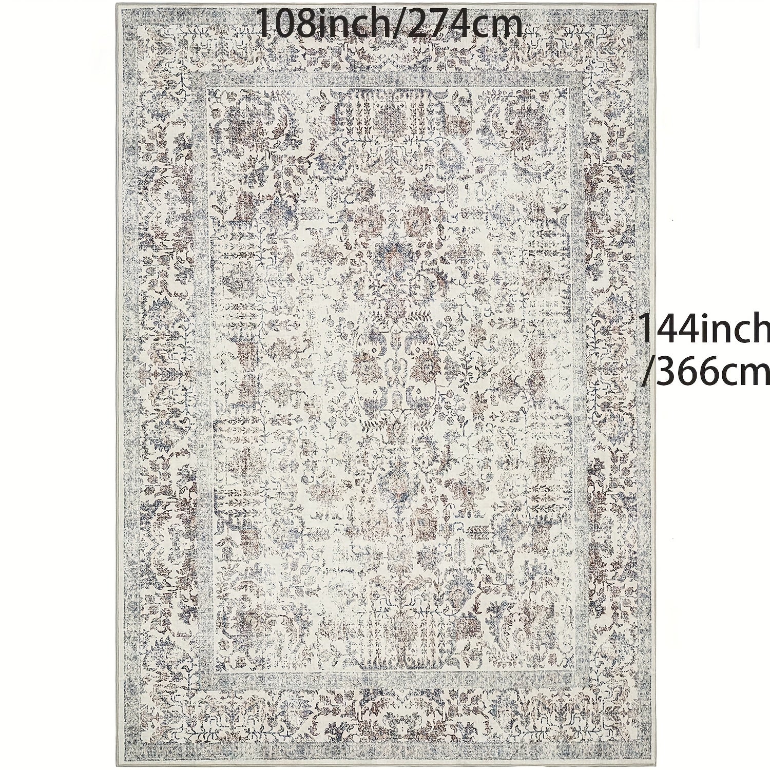 LANPULUX Thickened Anti-Slip Faux Wool Mat - Paisley Pattern, Machine Washable, Rubber Backing, Multi-Size Options for Living Room, Bedroom, Hallway - Elegant Home Decor, Bedroom Mat | Paisley Pattern Mat | Durable Mat, Rugs for Living Room