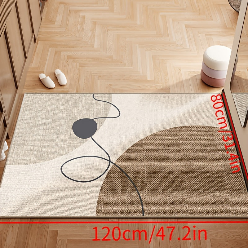 1pc Nordic Style Dongyang Brand Entrance Mat - Water Absorbing, Anti-Slip, Soft & Comfortable for Doorways, Corridors, Bedrooms, Kitchens, Laundry Rooms, Home Decoration Floor Mats