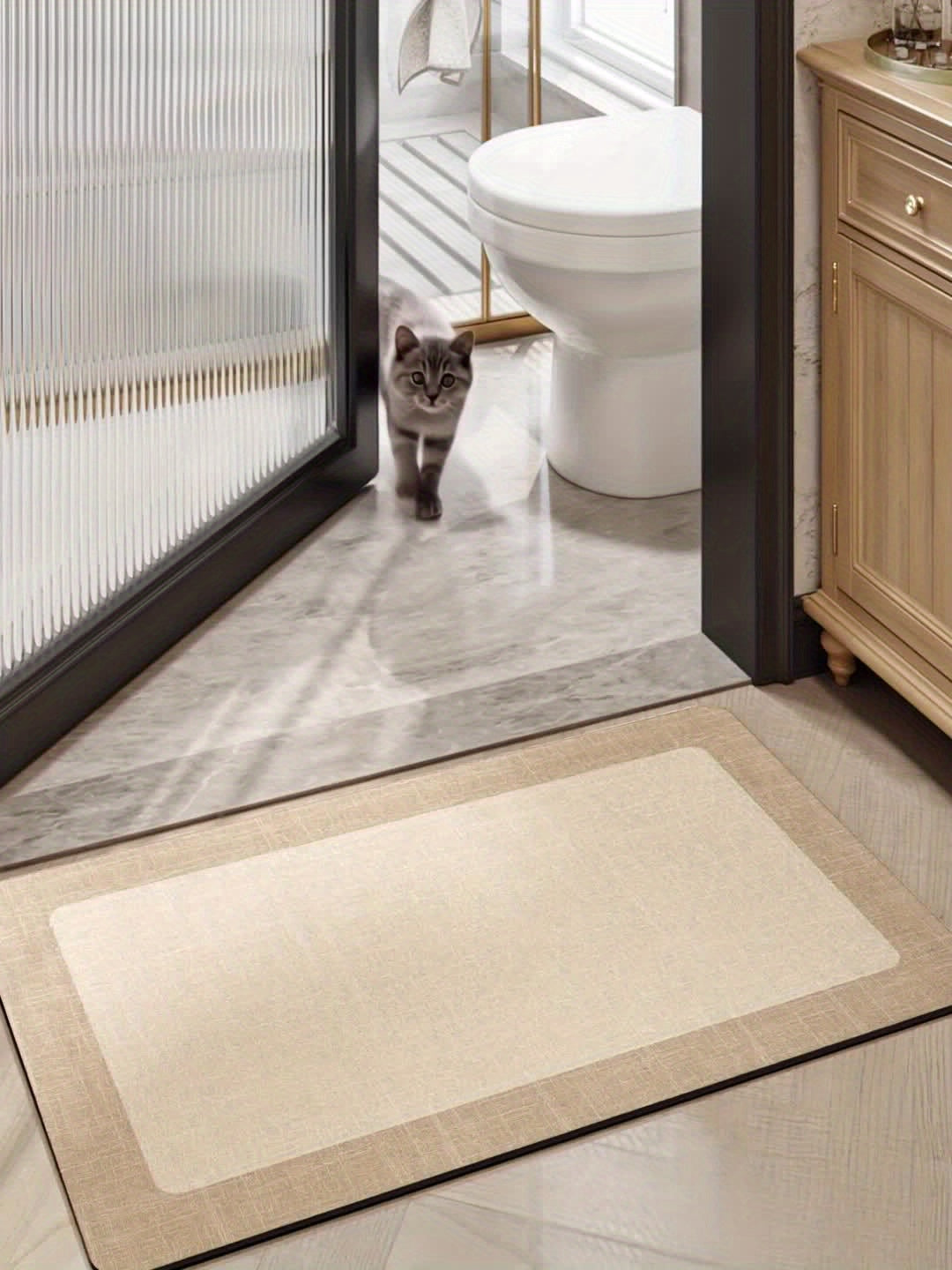 Dajia Brand Technology Velvet Non-Slip Absorbent Bathroom Mat Christmas Decoration - Quiet Like a Dream