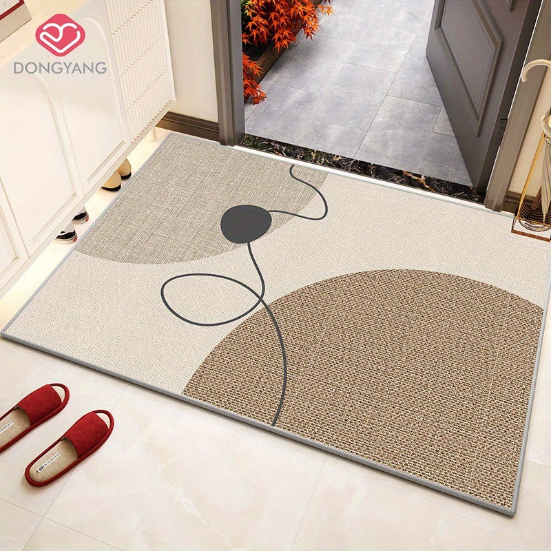 1pc Nordic Style Dongyang Brand Entrance Mat - Water Absorbing, Anti-Slip, Soft & Comfortable for Doorways, Corridors, Bedrooms, Kitchens, Laundry Rooms, Home Decoration Floor Mats