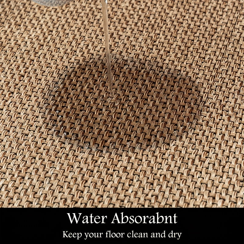 2pcs\u002Fset Super Absorbent Woven Kitchen Rugs And Mats, 100% Rubber Backing Non Slip Washable Kitchen Mat For Floor, Woven Kitchen Runner Rug Kitchen Rug Set Of 2 For Kitchen, Front Of Sink, Laundry Room, Hallway